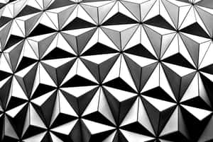 黑白幾何三角形圖案，帶3D效果 — 簡約暗黑美學 壁紙