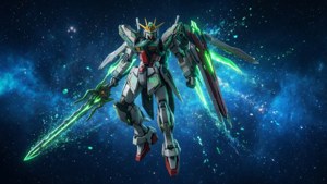鋼彈機械人手持發光劍在宇宙星雲中 — 機動戰士鋼彈 壁紙