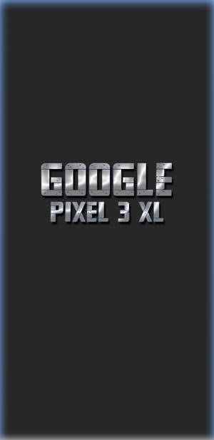 深色背景上帶有金屬質感的 Google Pixel 3 XL 標誌