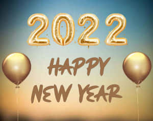 金色氣球和文字慶祝2022年。 — 新年快樂 2020 壁紙
