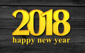 深色木背景上的金色2018新年快樂文字 — 新年快樂 2020 壁紙