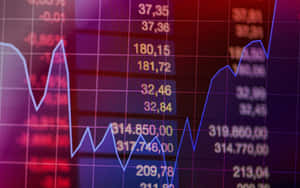 數位螢幕上顯示的金融市場數據，包含波動的股票圖表和數字。 — 金融 壁紙