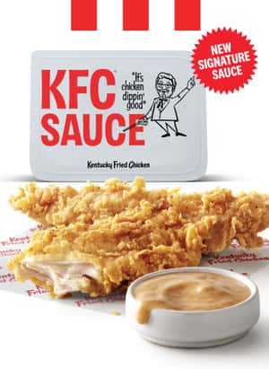 炸雞柳條配蘸醬和KFC醬料容器。 — iPad 第9代 壁紙