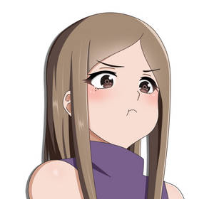 棕色頭髮、紫色上衣的動漫女孩看起來很惱火。 — 火影忍者 卡卡西 壁紙
