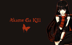 來自《Akame Ga Kill》的動漫角色，手持劍，紅眼黑髮。 — 斬！赤紅之瞳 壁紙