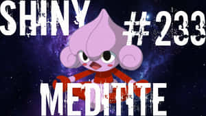 太空中的閃亮 Meditite 配以粗體文字 — 宇宙美學 壁紙