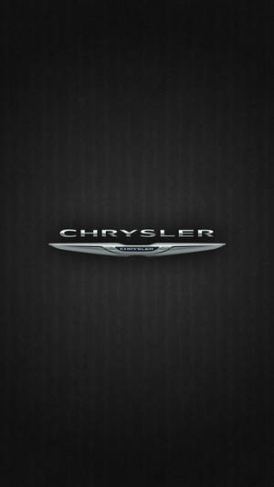 黑色紋理背景上的 Chrysler 標誌 — 克萊斯勒 壁紙