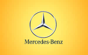 黃色漸變背景上的 Mercedes-Benz 標誌 — Mercedes-Benz 壁紙