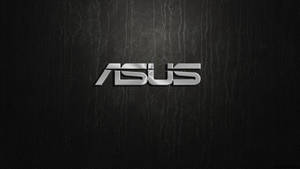 黑色皮革紋理上的ASUS標誌 — ASUS 壁紙