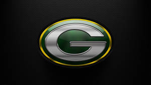 Green Bay Packers 標誌在黑色穿孔背景上 — 綠灣包裝工 壁紙