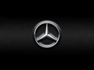 深色紋理背景上的閃亮 Mercedes-Benz 標誌 — Mercedes-Benz 壁紙