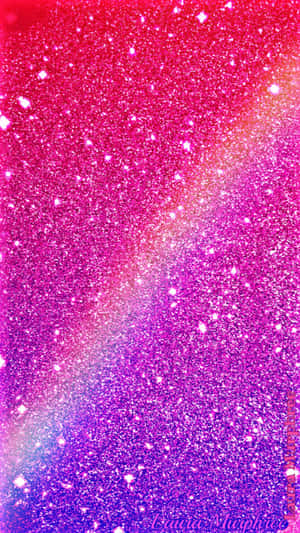 充滿活力的粉紅色和紫色閃爍星系，帶有閃爍的星星。 — 粉紅閃光 壁紙