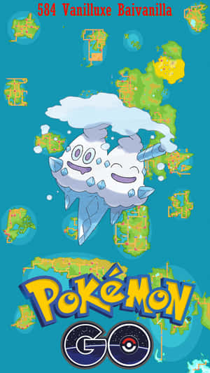 雙倍多多冰寶可夢漂浮在 Pokémon GO 位置地圖上方。 — 電玩遊戲 GIF 壁紙