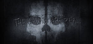 裂開牆上的塗鴉在詭異環境中宣稱「The ghosts are real」。 — 決勝時刻 幽靈 壁紙