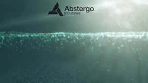 陽光照射的水中，發光粒子與Abstergo Industries標誌漂浮的水底場景。 — Off white 標誌 壁紙