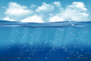 陽光穿過海水，氣泡向水面上升。 — 海洋桌面 壁紙