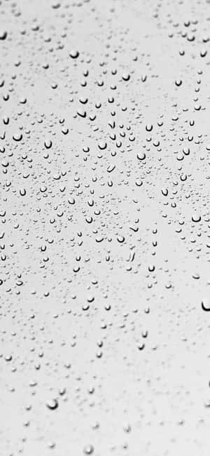 柔和的灰色背景上玻璃雨滴的特寫 — OnePlus 12 壁紙
