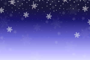 雪花在漸變的藍色和紫色夜空中飄落。 — 數位藝術 壁紙
