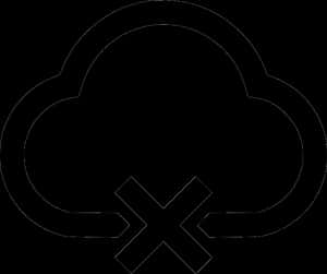 雲端錯誤圖示輪廓
