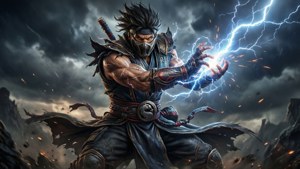 雷電在《真人快打11》中召喚閃電。