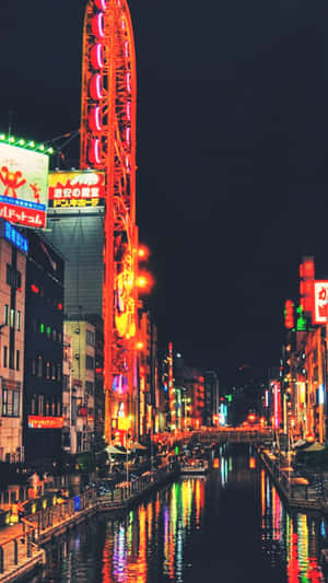 霓虹城市背景 — 鄰里 壁紙