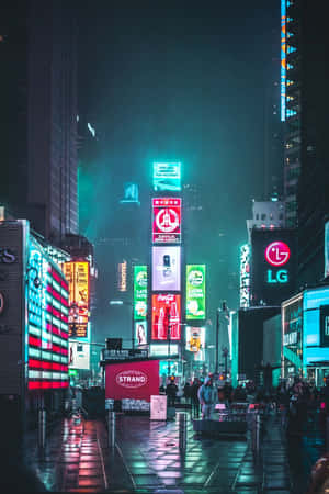 霓虹城市背景 — 鄰里 壁紙
