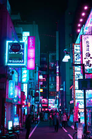 霓虹城市背景 — 小米平板 8 Pro 壁紙