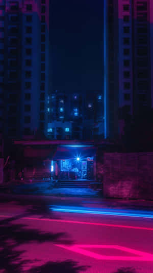 霓虹城市背景 — 鄰里 壁紙