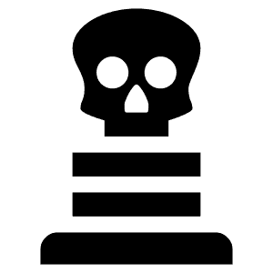 骷髏與骨頭圖標
