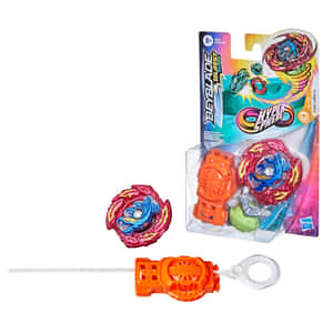 Beyblade Hyper Sphere玩具套裝，配有陀螺和發射器，背景為白色。 — 戰鬥陀螺爆裂 壁紙