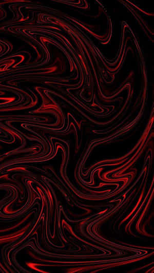 黑色背景上旋轉的紅色液體的抽象數位藝術作品 — 酷炫iPhone 壁紙