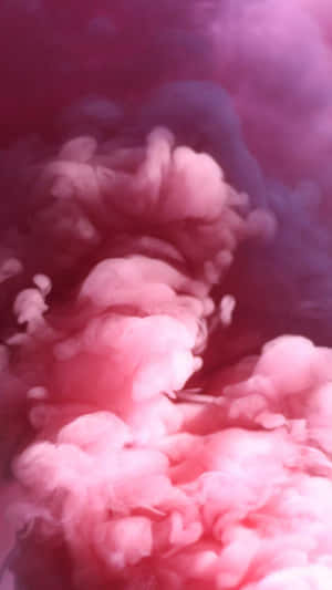 粉紅色和紫色墨水在水中漂浮的抽象漩渦。 — 粉紅色 壁紙