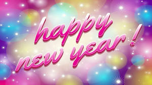 帶有彩色散景和閃光的新年祝福。 — 新年快樂 2020 壁紙