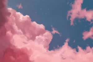 粉紅色的雲朵漂浮在星光燦爛的夜空中。 — MacBook Air 壁紙