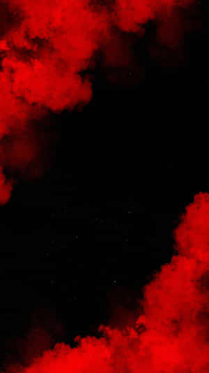 紅色煙霧在星空黑色背景的太空中盤旋。 — 煙動圖 壁紙