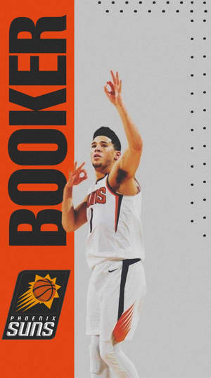 德文·布克 鳳凰城太陽隊 籃球運動員 動作姿勢。 — Devin Booker 壁紙
