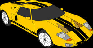 黃色跑車插畫