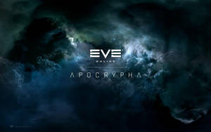 EVE Online Apocrypha 標誌在黑暗宇宙星雲背景上。 — 玩家 壁紙