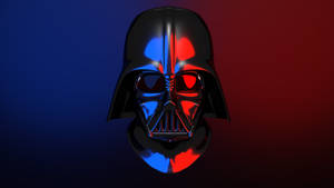 黑武士頭盔帶有紅藍燈光效果。 — 達斯維德 4K 壁紙