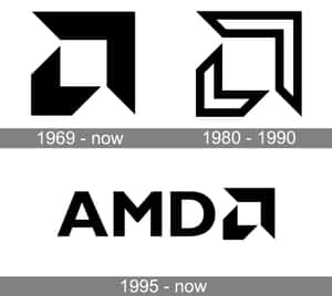 AMD標誌從1969年到現在的演變時間線 — AMD 壁紙