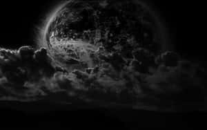 科幻背景 — 黑色星球 壁紙