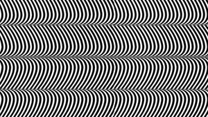黑白波浪條紋創造出迷人的視錯覺。 — 幻覺 壁紙