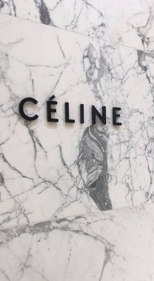 Celine品牌標誌在大理石牆上 — 品牌 壁紙