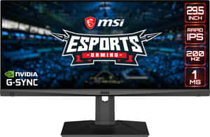 MSI電競顯示器顯示電子競技標誌，規格如29.5吋200Hz 1ms — Msi 電競 壁紙