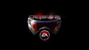 帶有紅色發光鏡片和Crysis 2標誌的未來風格遊戲護目鏡。 — 末日之戰：獵殺悍將 壁紙
