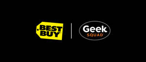 黑色背景上的 Best Buy 和 Geek Squad 標誌 — 最佳購買 壁紙