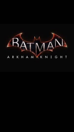 黑色背景上帶有火焰蝙蝠標誌的Batman Arkham Knight標誌。 — 蝙蝠俠標誌 壁紙
