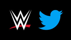 WWE和Twitter標誌並排在黑色背景上。 — 漫威標誌 壁紙