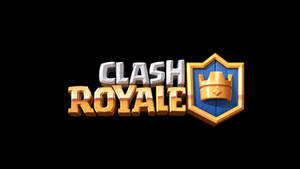 藍色盾牌上帶有金色皇冠的 Clash Royale 遊戲標誌。 — 遊戲玩家標誌 壁紙