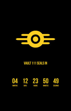 Vault 111倒數計時器顯示剩餘4個月12天23小時50分鐘49秒。 — Redmi Pad 壁紙